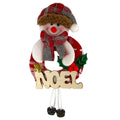 Pinnacle Peak Trading Wreath Snowman Noel Christmas Ornament with Bells 9 Inch