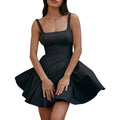 SZXZYGS Spring Break Dresses Women 2024 Women's French Halter Bow Dress Solid Color Halter Skirt 2024 Women Dresses