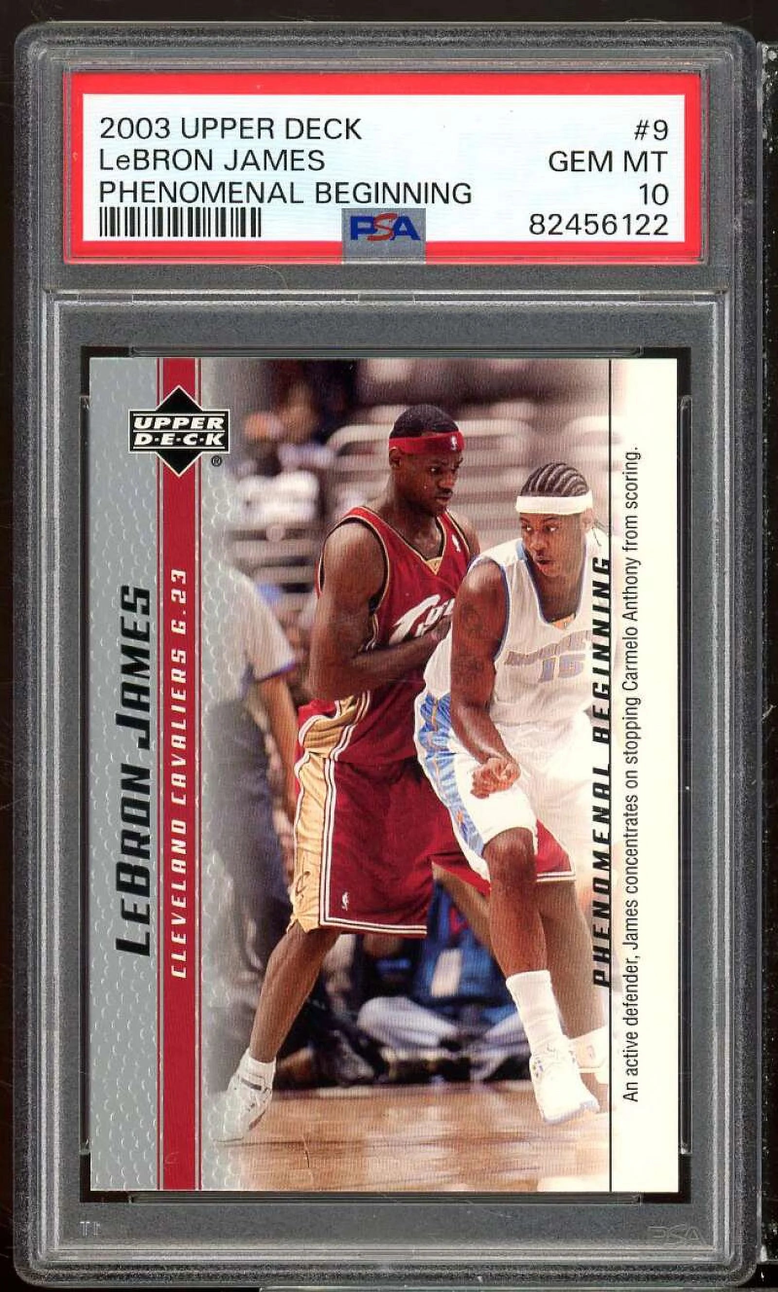 LeBron James Rookie Card 2003 Upper Deck Phenomenal Beginning #9 PSA 10