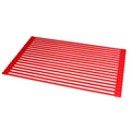 Multipurpose Silicone Roll-up Dish Rack 20-3/8 Inch Silicone Multipurpose Roll-up Dish Rack For Stainless Steel Kitchen / Island / Bar Sinks Red