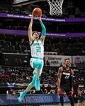 LaMelo Ball Charlotte Hornets Unsigned Dunk vs. Miami Heat Photograph