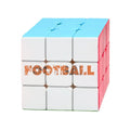 Orange Stylish Word Football Magic Cube Puzzle 3x3 Toy Game Play