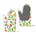 ZNDUO Kitchen Oven Gloves, Durable Heat Resistant Oven Gloves with Quilted Liner Non-Slip Textured Grip Perfect for BBQ, Baking, Cooking and Grilling, Fruit Doodle