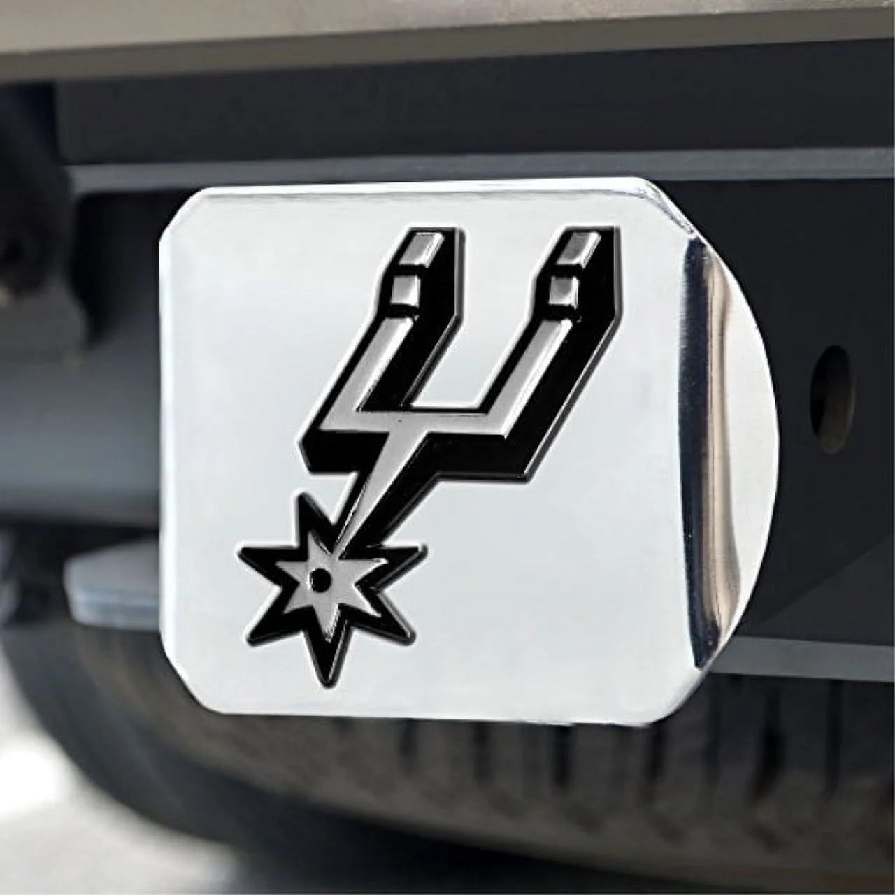 fanmats nba san antonio spurs chrome hitch cover