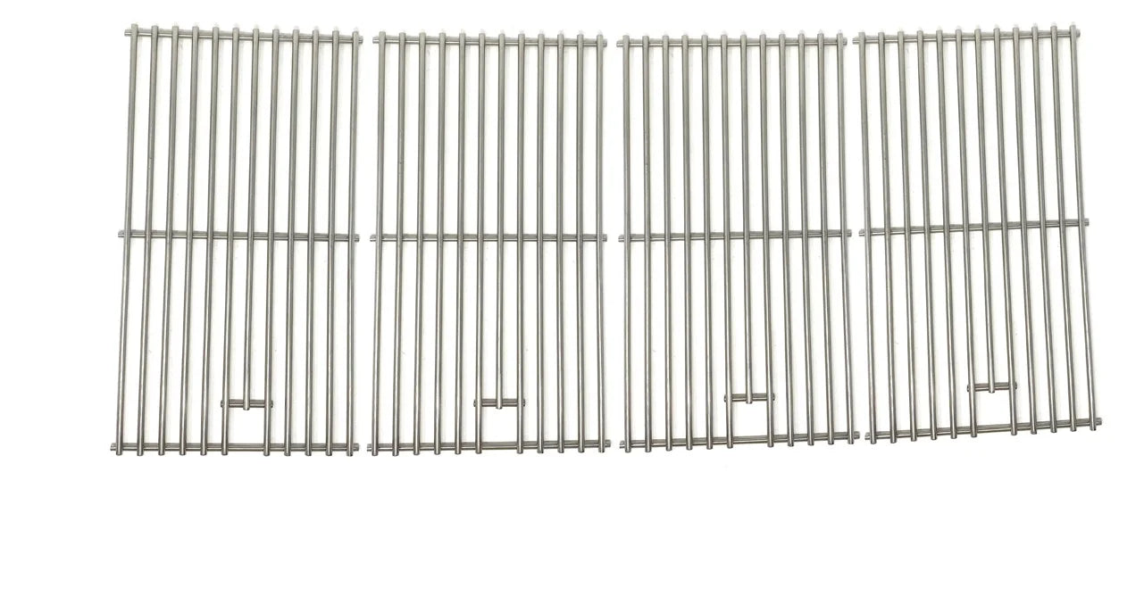 Replacement 304 Solid Stainless Steel Cooking Grates for Duro 780-0390, Gas Models, Set of 4