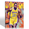JEUXUS Basketball Stars Wall Art, Graffiti Basketball Art Prints, Stephen Curry Lebron James Giannis Antetokounmpo Canvas Motivational Posters for Boy's Room Man Cave Home Decor, 16x20in