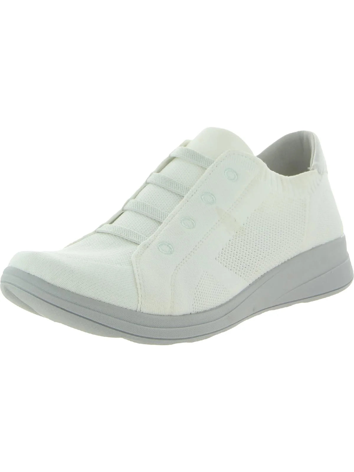 Bzees Womens Golden Knit Slip On Lifestyle Casual and Fashion Sneakers