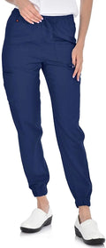 Marilyn Monroe Detailed Stretch Eight Pocket Colorful Scrub Joggers