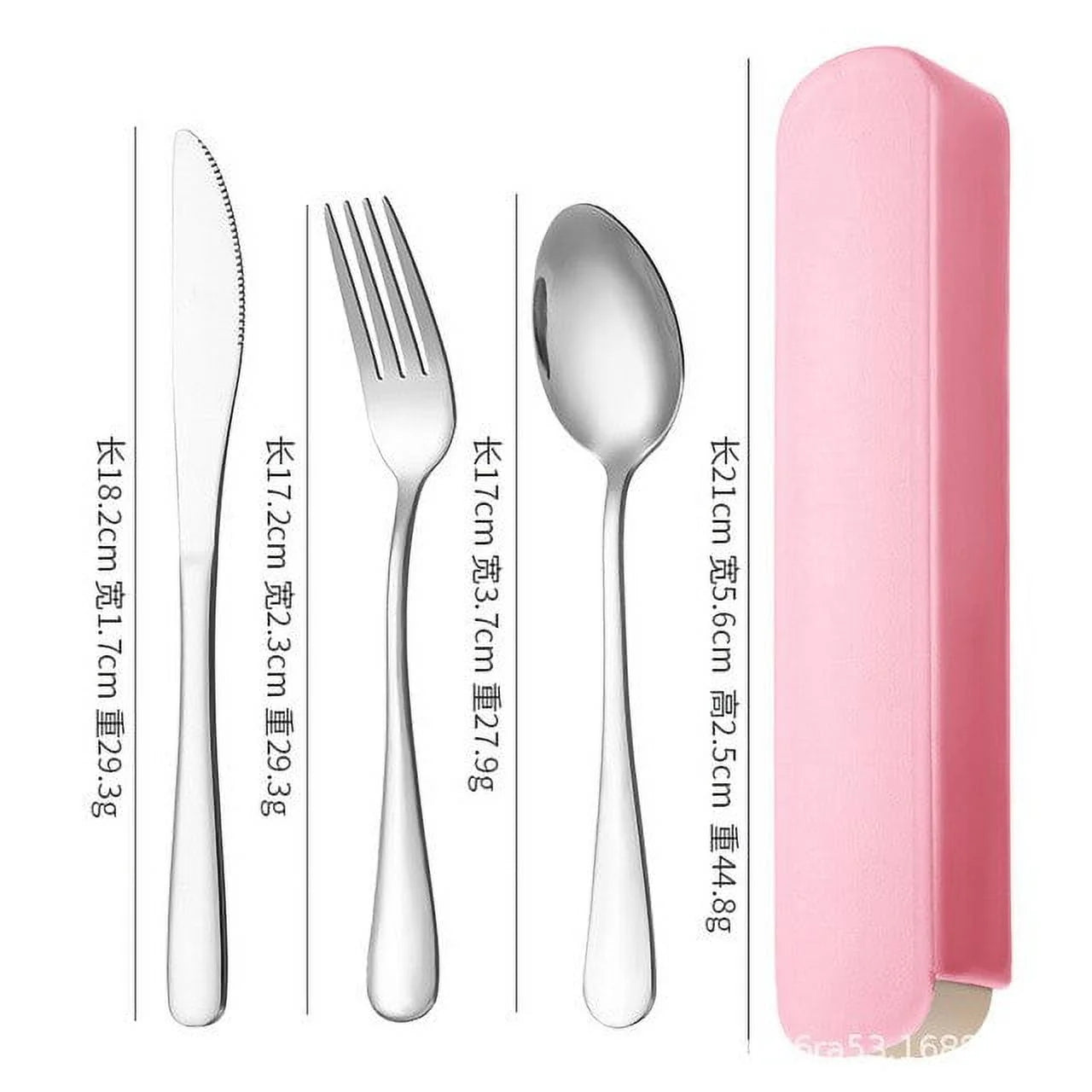 ACMDL  Stainless Steel Cutlery Suit With Storage Box Chopstick Fork Spoon Knife Travel Tableware Set Camping Cutlery