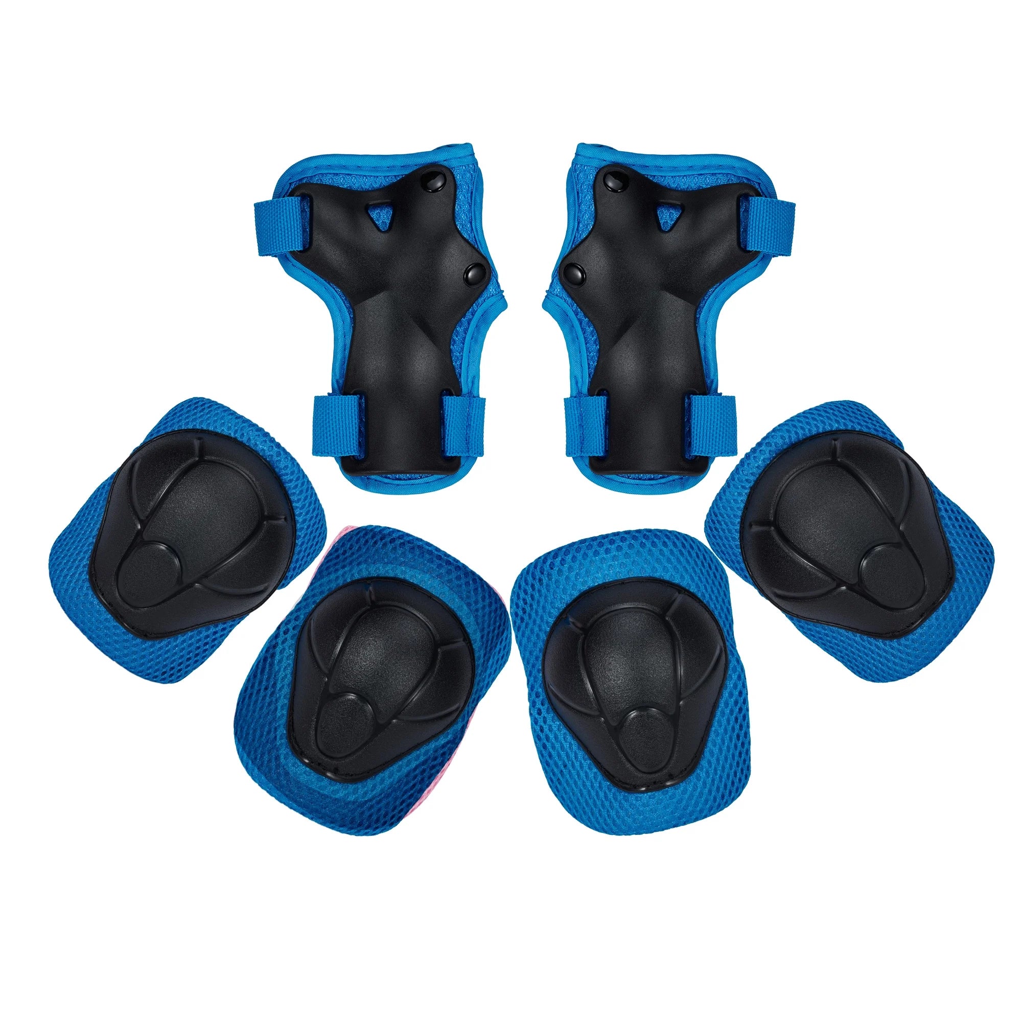 Kids Bike Knee Pads and Elbow Pads Protective Gear, 6 in 1 Set Knee And Elbow with Wrist Guards Adjustable for 3-8 Years Toddlers Youth Boys Girls, Roller Skating Cycling Bike Sports