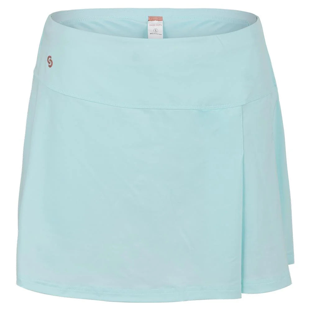 Cross Court Women`s Blue Abyss Tennis Skort Crystal Waters (  X-Large Crystal Waters  )