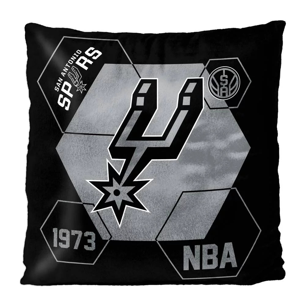 San Antonio Basketball Spurs Connector 16X16 Reversible Velvet Pillow