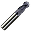5/32 Diameter 4 Flute Single End Ball 30¡ã Carbide End Mill ALTiN Coated, .562Length of Cut, 1/4 Shank, 2 OAL