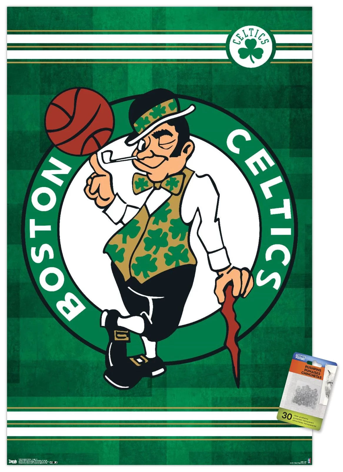NBA Boston Celtics - Logo 14 Wall Poster with Push Pins, 22.375 x 34
