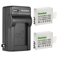 Kastar 2-Pack Battery and AC Wall Charger Replacement for Pruveeo DV200 Waterproof Sports Action Camera with WiFi, 4K Video Camcorders Camera