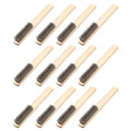 Mixfeer 12 PCS Wire Brush Set with Wood Handle Stainless Steel Wire Scratch Brush for Cleaning Rust Removal