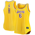 Women's Fanatics Branded LeBron James Gold Los Angeles Lakers Fast Break Tank Jersey - Icon Edition