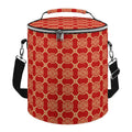 LAKIMCT Chinese Classical Prints Camping Soft Cooler Insulated Bag, Leak-Proof Portable Ice Chest Box with Handle & Strap, 15L Travel Cooler Bag for Picnic Beach Hiking BBQ Lunch