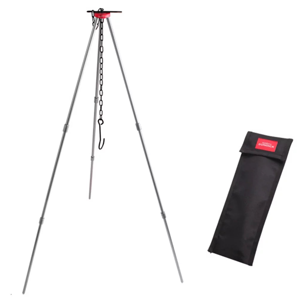 sundick Camping Bonfire Tripod Portable Triangle Support Camping Bonfire Frame