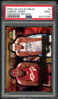Carmelo / Lebron James Rookie Card 2003 UD Collectibles Freshman Season #4 PSA 9