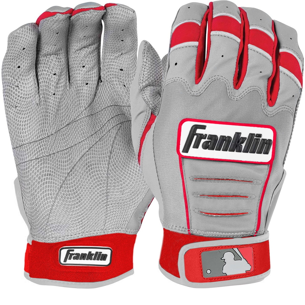 Franklin Adult CFX Pro Batting Gloves, size S Grey/Red