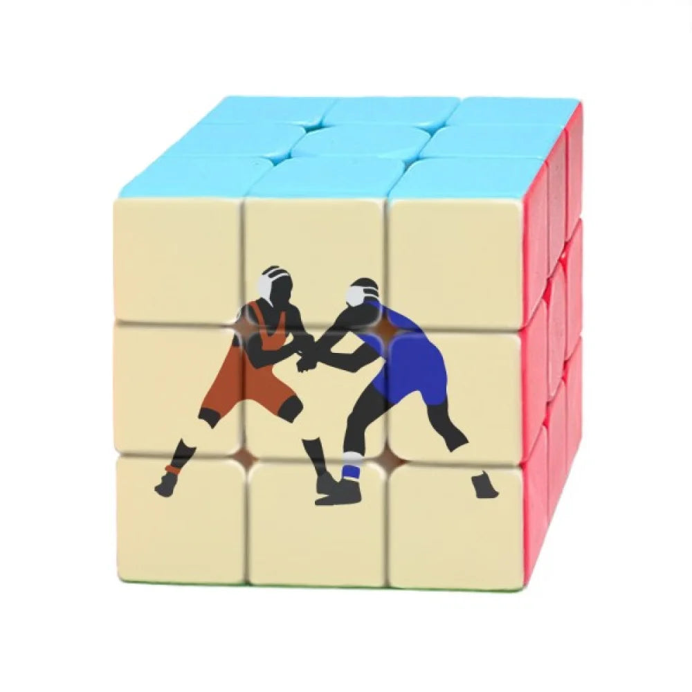 Wrestling American Athletic Fitness Magic Cube Puzzle 3x3 Toy Game Play