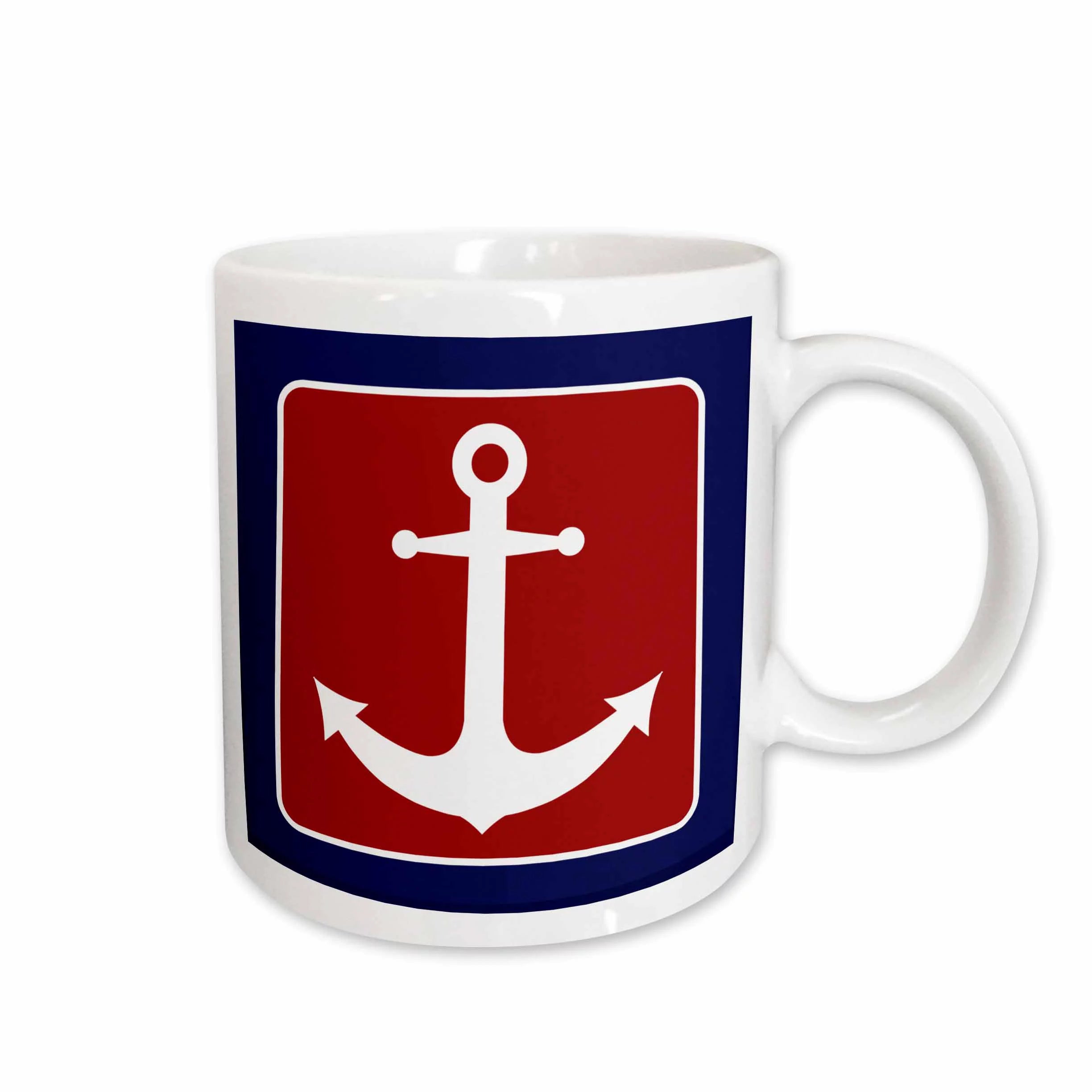 Red White and Blue Nautical Anchor Design 11oz Mug mug-165796-1
