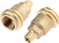 Mtsooning 2PCS 1/4 Inch QCC1 Solid Brass Nut, Propane Hose Adapter Gas Fitting Adapter Male Pipe Thread Propane Quick Connector