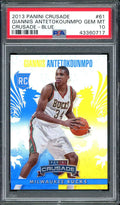Giannis antetokounmpo Rookie Card 2013-14 Panini Crusade Crusade-blue #61 PSA 10