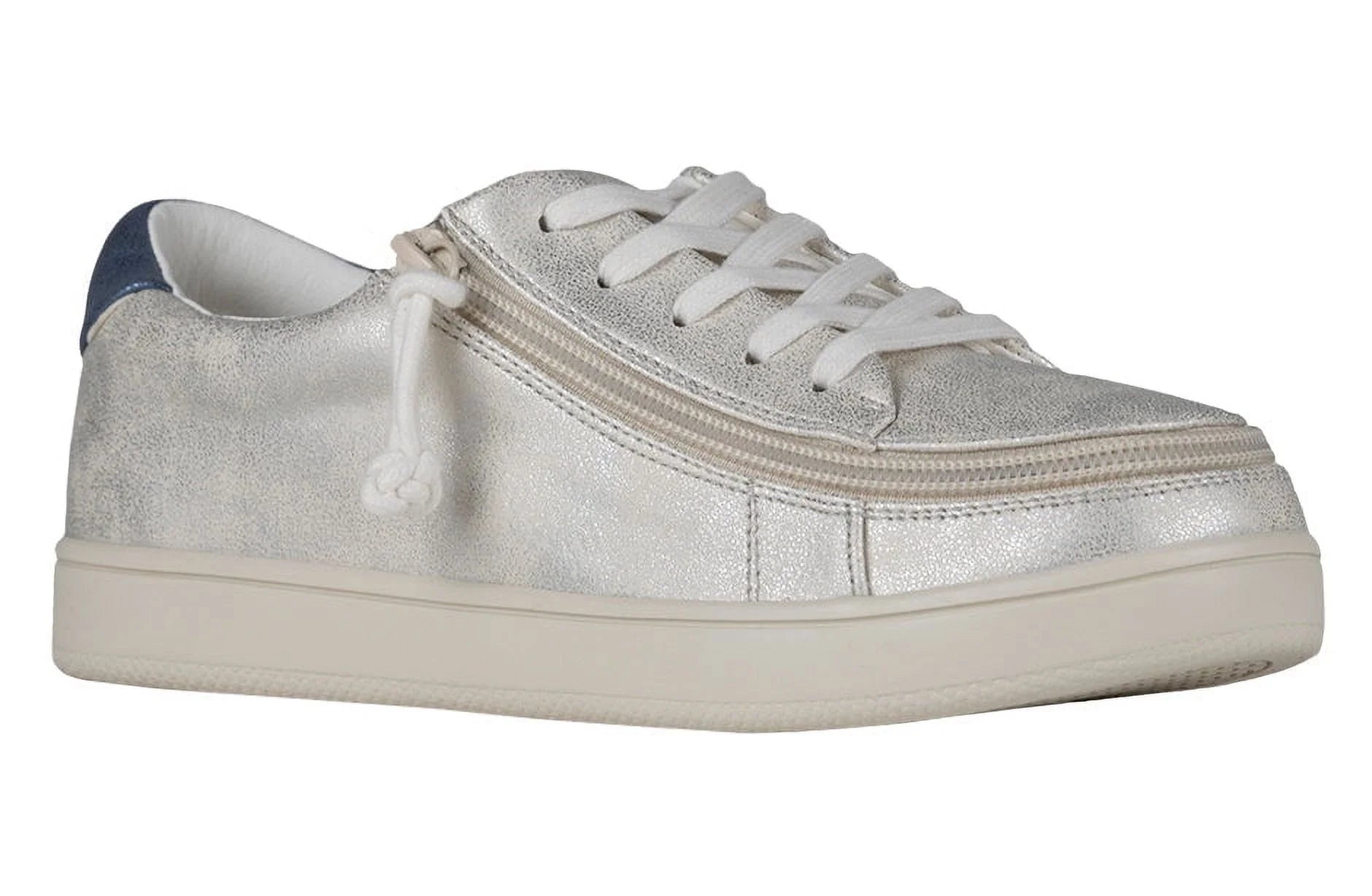 SALE - Women's White (Navy Mustache) BILLY Sneakers