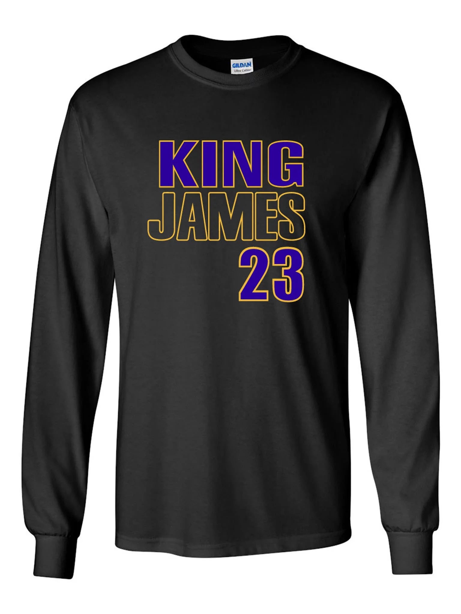 LONG SLEEVE BLACK Los Angeles Lebron James King James 23 T-shirt YOUTH
