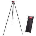 Compact Camping Bonfire Tripod, Stable Triangle Support, Adjustable Chain, Cooking Accessory