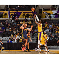 LeBron James Los Angeles Lakers Unsigned 2021 NBA Play-In Tournament 3-Point Winning Shot Photograph