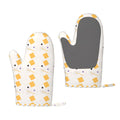 ZNDUO Kitchen Oven Gloves, Durable Heat Resistant Oven Gloves with Quilted Liner Non-Slip Textured Grip Perfect for BBQ, Baking, Cooking and Grilling, Colorful Memphis Elements