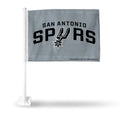 Basketball Rico Industries San Antonio Spurs Alternate Double Sided Car Flag Double Sided Car Flag -  16 x 19 - Strong Pole that Hooks Onto Car/Truck/Automobile