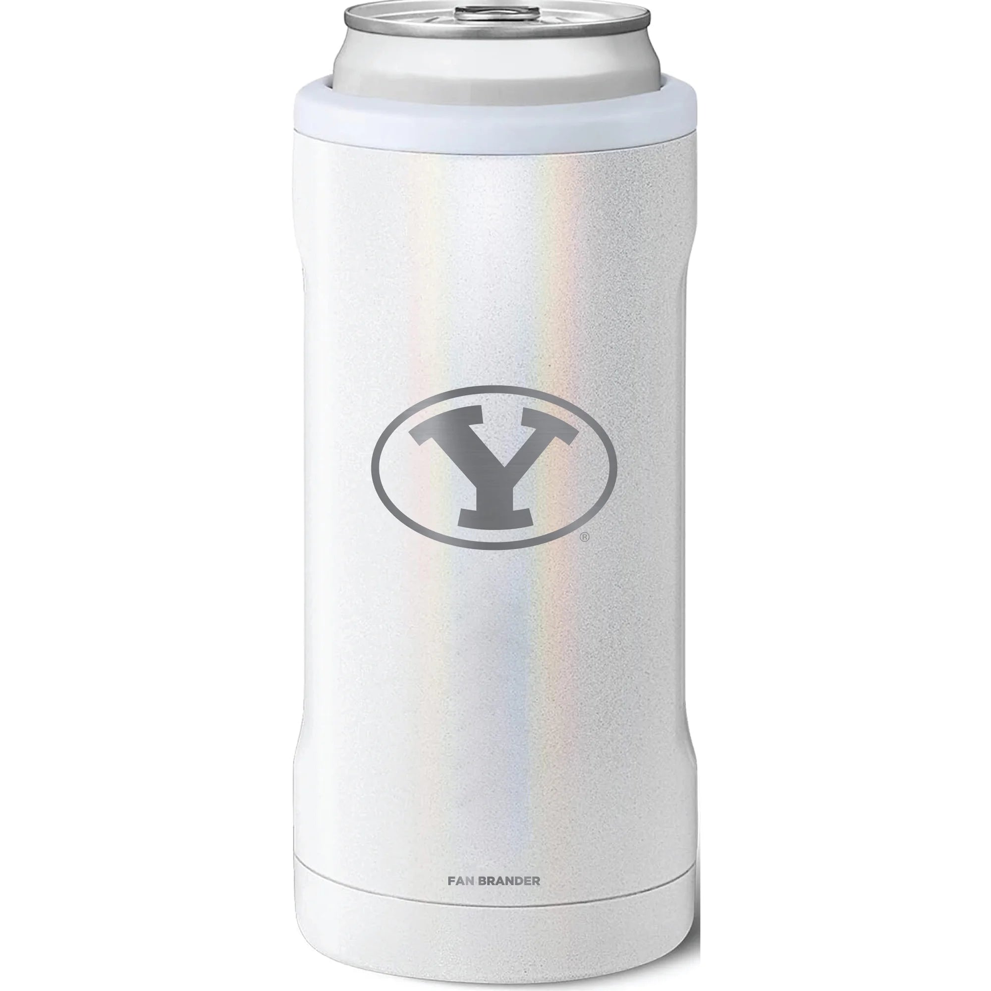 BruMate BYU Cougars 12oz. Primary Mark Glitter Slim Can Cooler