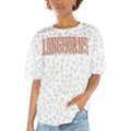 Women's Gameday Couture White Texas Longhorns Bonus Points Subtle Leopard Print Tri-Blend T-Shirt
