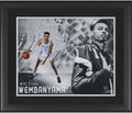 Victor Wembanyama San Antonio Spurs Framed Autographed 16 x 20 2023 NBA Draft Collage Photograph - Fanatics Authentic Certified
