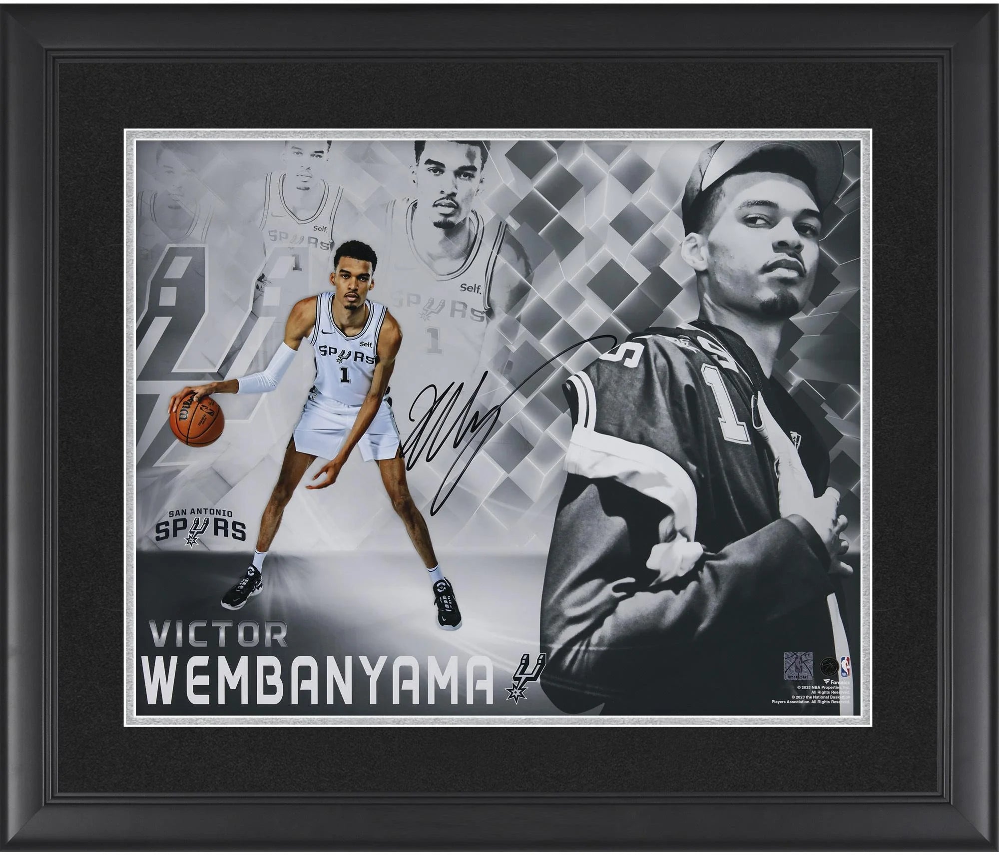 Victor Wembanyama San Antonio Spurs Framed Autographed 16 x 20 2023 NBA Draft Collage Photograph - Fanatics Authentic Certified