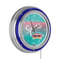 San Antonio Spurs Hardwood Classics NBA Chrome Neon Clock