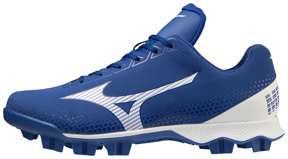 Mizuno Mizuno Wave Lightrevo Low Tpu Men's Molded Low Baseball Cleat, Size 10.5, Royal-White (5200)