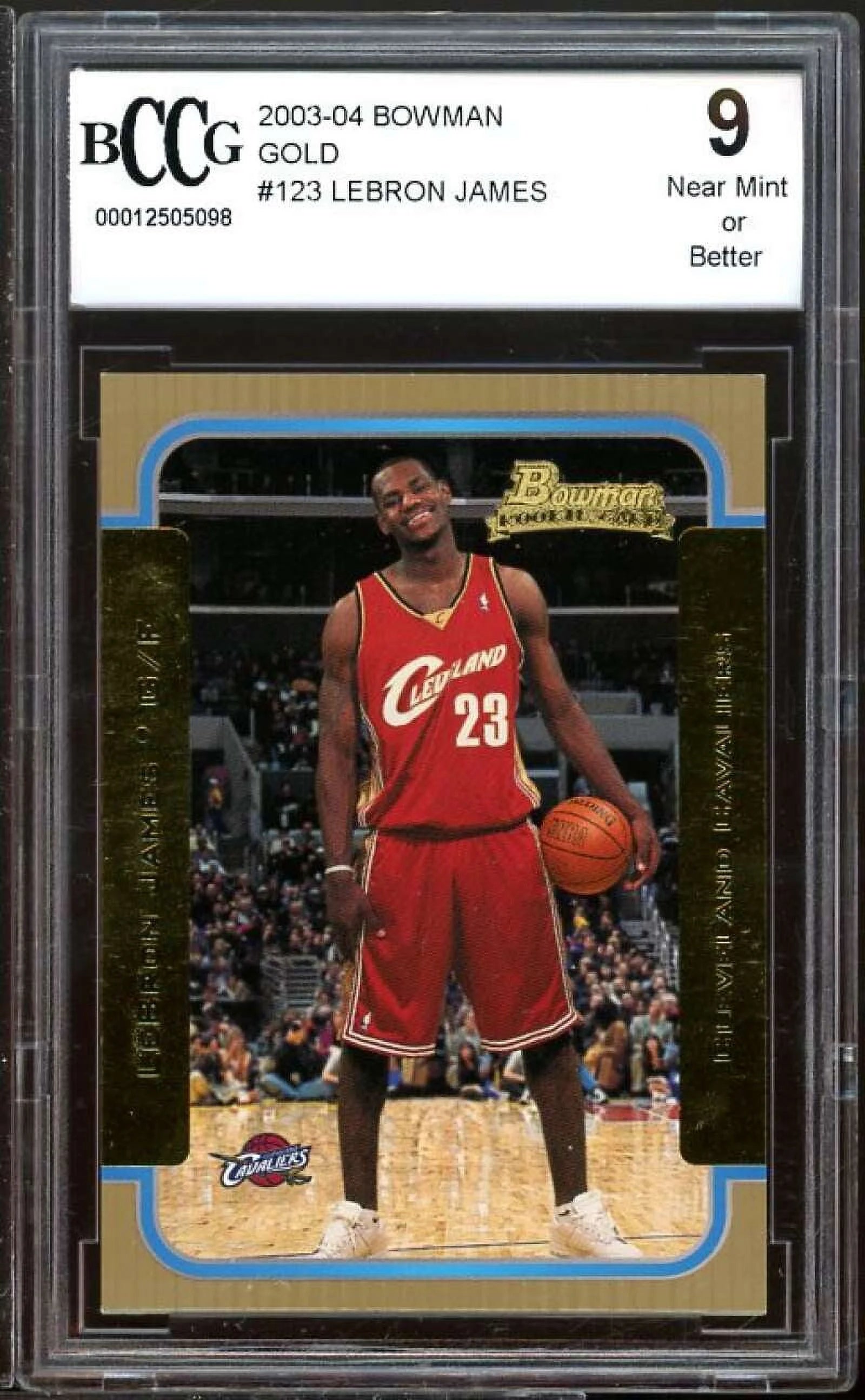 2003-04 Bowman Gold #123 LeBron James Rookie Card BGS BCCG 9 Near Mint+