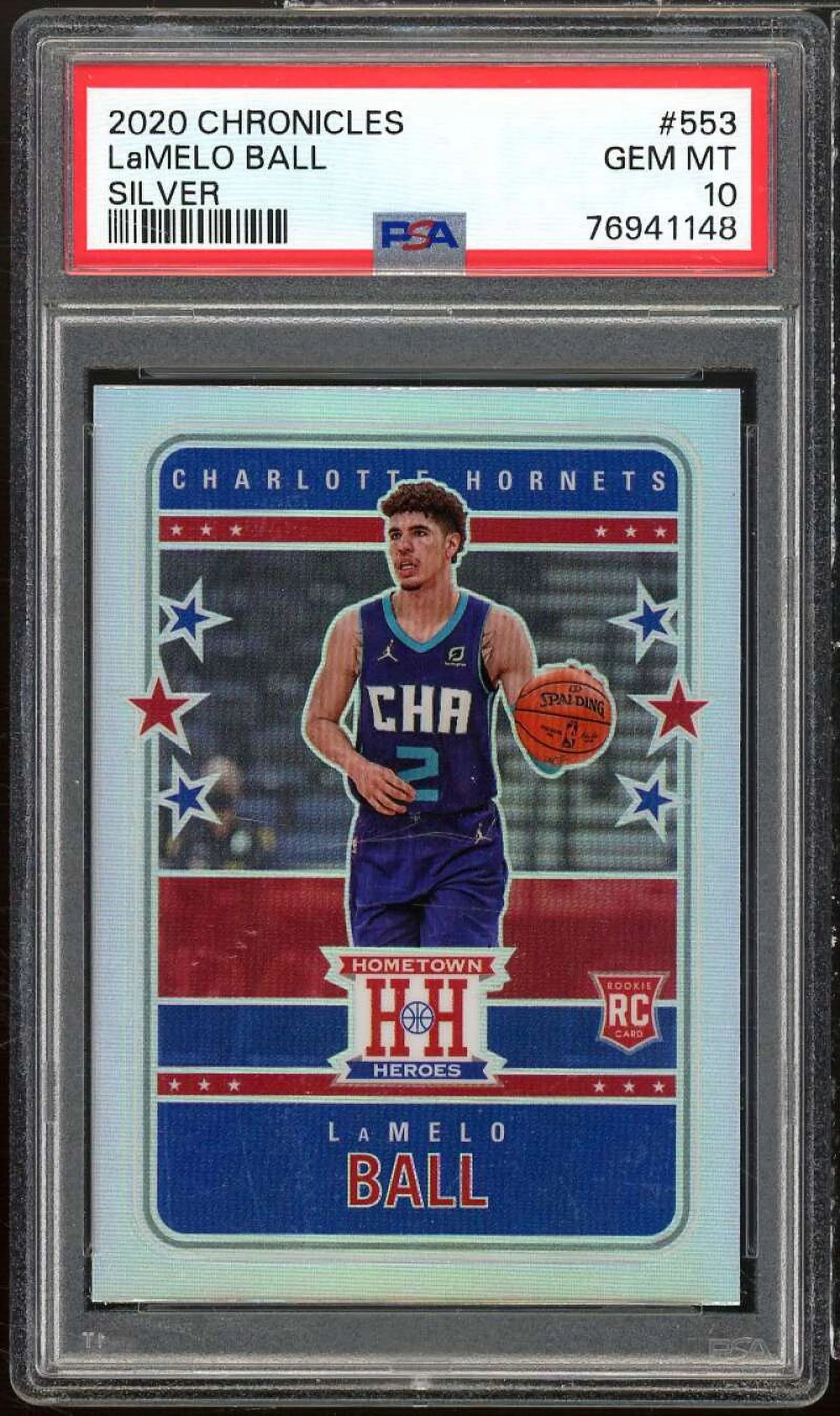 LaMelo Ball Rookie Card 2020-21 Panini Chronicles Silver #553 PSA 10