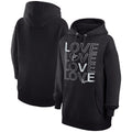 Women's G-III 4Her by Carl Banks  Black San Antonio Spurs Basketball Love Fleece Pullover Hoodie