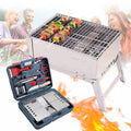 Portable Oven Set Outdoor Folding Barbecue Grill Hibachi Grill Charcoal Cooking