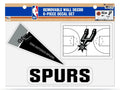 San Antonio Basketball Spurs (Set of 6) Individual Easy Peel Die-Cut Decal Stickers - Remove - Re-organize - Re-apply