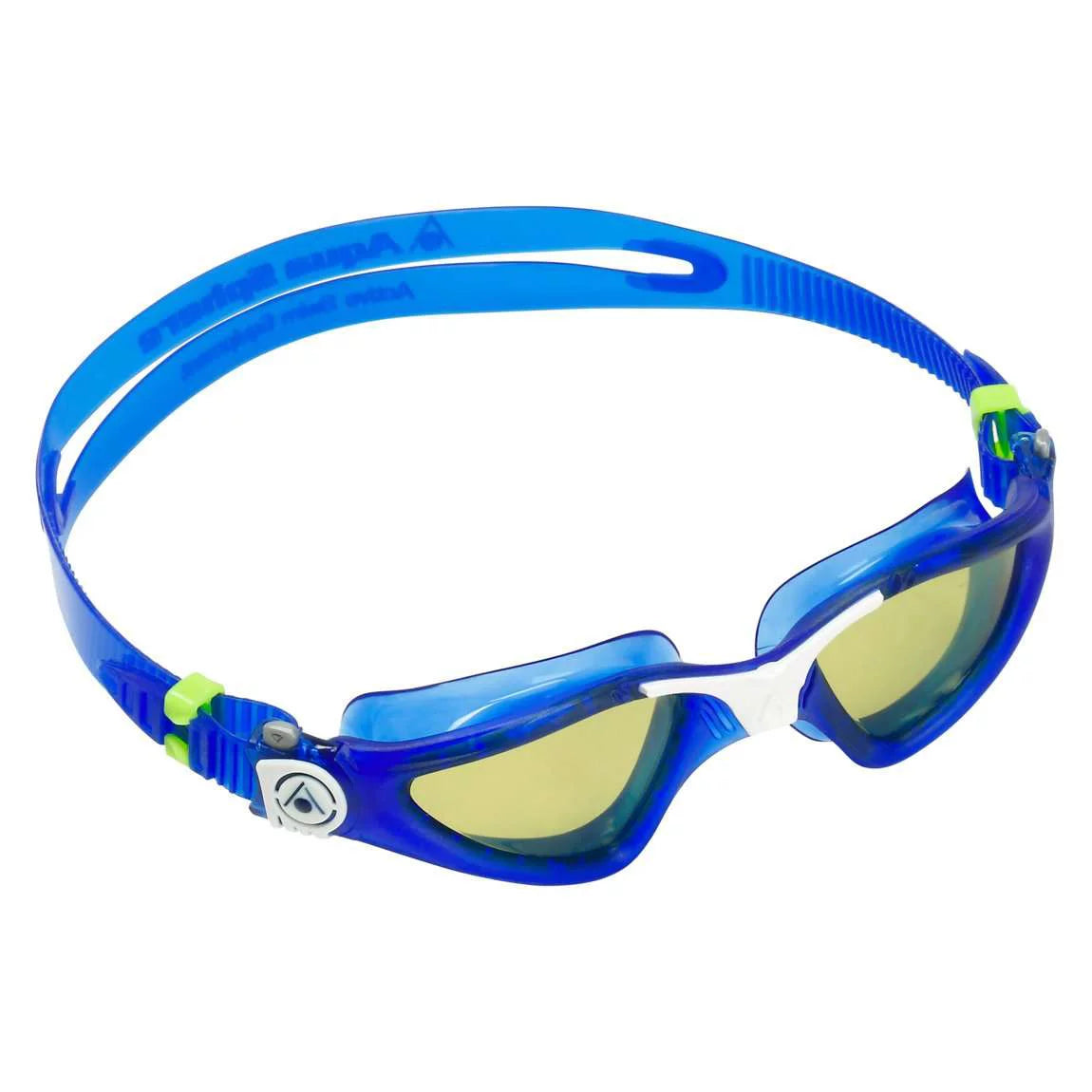 Aqua Sphere Kayenne Swim Goggles with Green Polarized Lens, Dark Blue/White, 191660