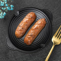 LOVIVER BBQ Grill Pan Barbecue Grill Plate High Temperature Resistant Frying Roasting Griddle Pan Grilling Pan for Indoor and Outdoor