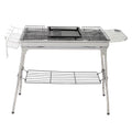 Portable Folding Charcoal BBQ Grill Stainless Steel Camp Picnic Cooker