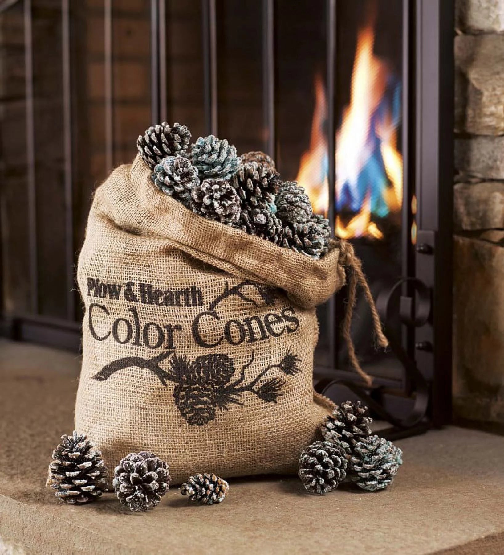 Plow & Hearth Color-Changing Fireplace Color Cones, 5 lb. Bag